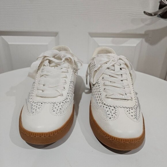 Dolce Vita Notice Eyelet Perf Sneakers White Leather - Picture 6 of 10